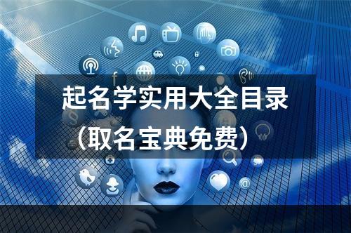 起名学实用大全目录（取名宝典免费）