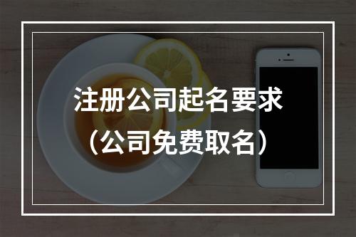 注册公司起名要求（公司免费取名）