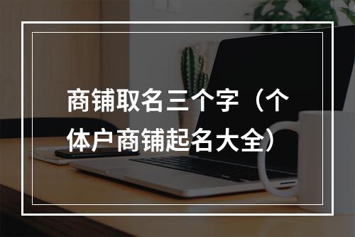 商铺取名三个字（个体户商铺起名大全）
