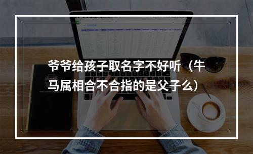 爷爷给孩子取名字不好听（牛马属相合不合指的是父子么）