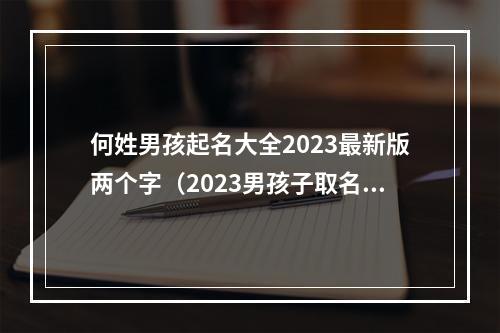 何姓男孩起名大全2023最新版两个字（2023男孩子取名字大全）