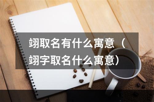 翊取名有什么寓意（翊字取名什么寓意）