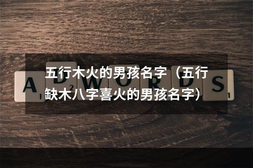 五行木火的男孩名字（五行缺木八字喜火的男孩名字）