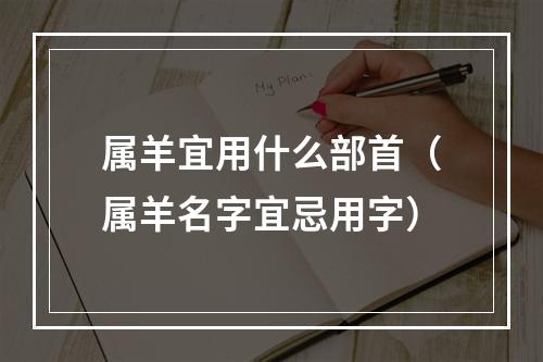属羊宜用什么部首（属羊名字宜忌用字）