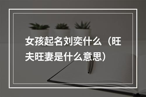 女孩起名刘奕什么（旺夫旺妻是什么意思）