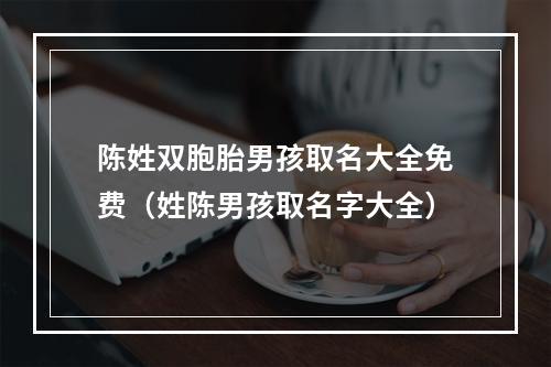陈姓双胞胎男孩取名大全免费（姓陈男孩取名字大全）