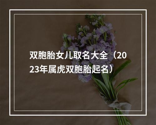 双胞胎女儿取名大全（2023年属虎双胞胎起名）