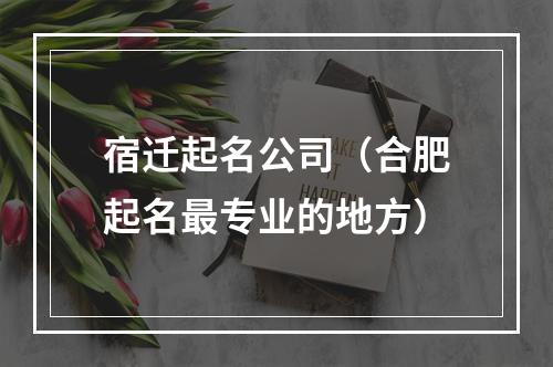宿迁起名公司（合肥起名最专业的地方）