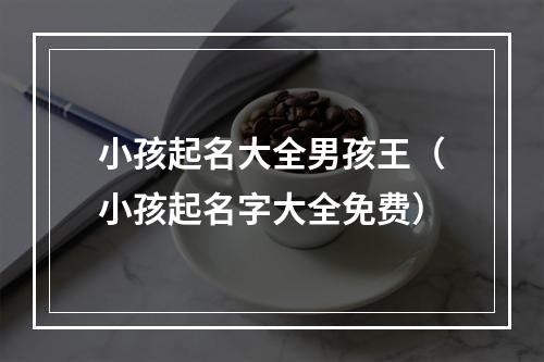 小孩起名大全男孩王（小孩起名字大全免费）
