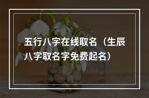 五行八字在线取名（生辰八字取名字免费起名）