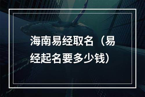 海南易经取名（易经起名要多少钱）