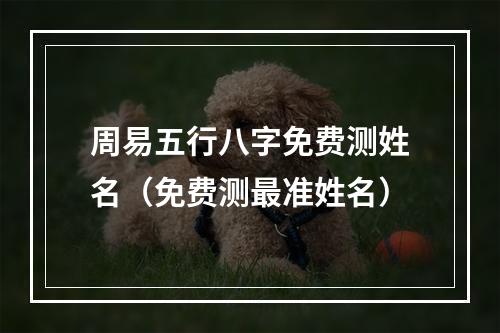 周易五行八字免费测姓名（免费测最准姓名）