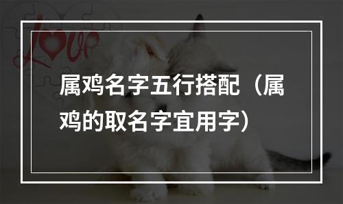 属鸡名字五行搭配（属鸡的取名字宜用字）