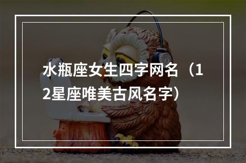 水瓶座女生四字网名（12星座唯美古风名字）