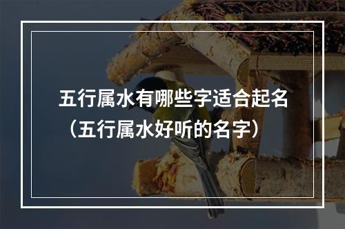 五行属水有哪些字适合起名（五行属水好听的名字）