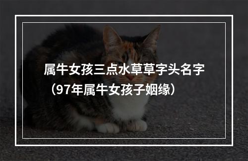 属牛女孩三点水草草字头名字（97年属牛女孩子姻缘）