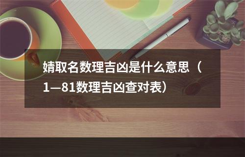 婧取名数理吉凶是什么意思（1—81数理吉凶查对表）