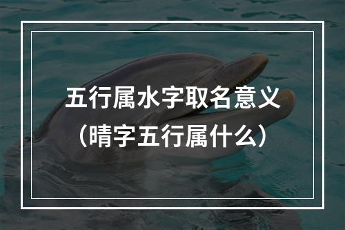 五行属水字取名意义（晴字五行属什么）