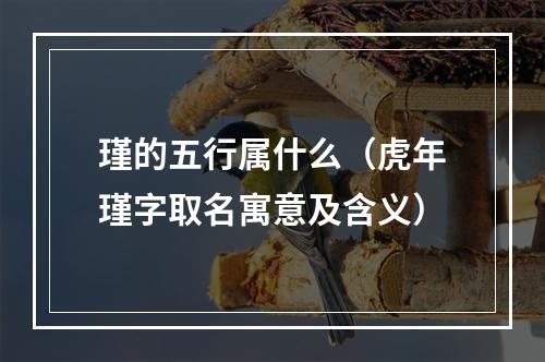 瑾的五行属什么（虎年瑾字取名寓意及含义）