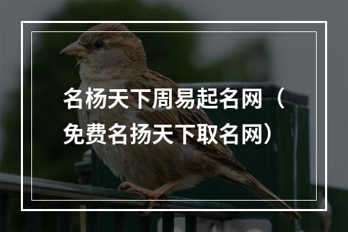 名杨天下周易起名网（免费名扬天下取名网）