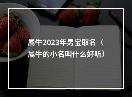 属牛2023年男宝取名（属牛的小名叫什么好听）