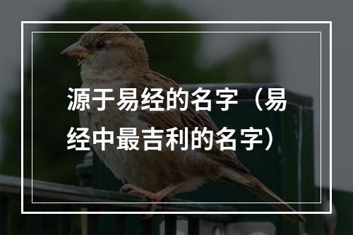 源于易经的名字（易经中最吉利的名字）