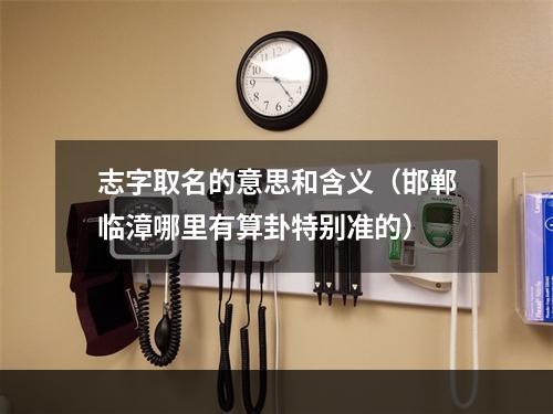 志字取名的意思和含义（邯郸临漳哪里有算卦特别准的）