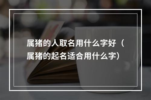 属猪的人取名用什么字好（属猪的起名适合用什么字）