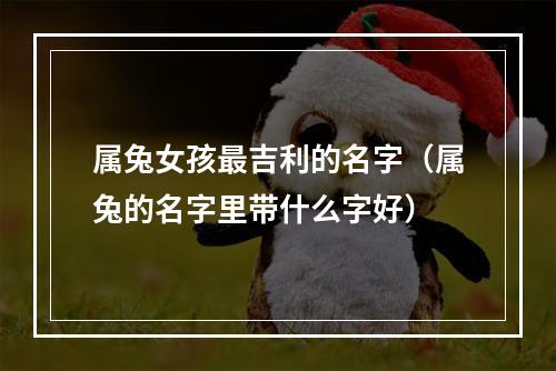 属兔女孩最吉利的名字（属兔的名字里带什么字好）