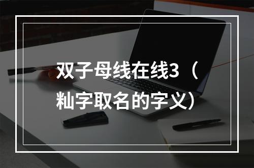 双子母线在线3（籼字取名的字义）