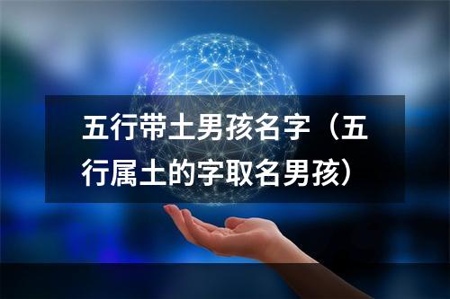 五行带土男孩名字（五行属土的字取名男孩）