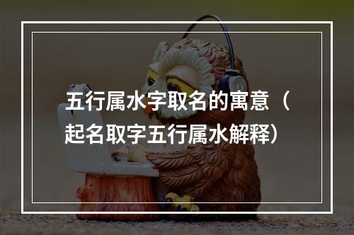 五行属水字取名的寓意（起名取字五行属水解释）