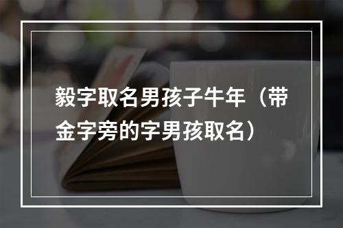 毅字取名男孩子牛年（带金字旁的字男孩取名）