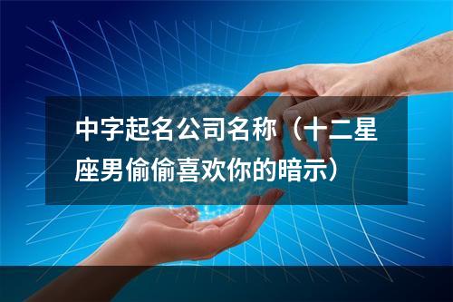 中字起名公司名称（十二星座男偷偷喜欢你的暗示）