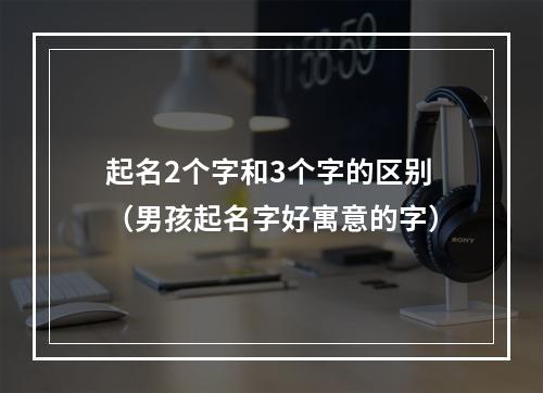 起名2个字和3个字的区别（男孩起名字好寓意的字）