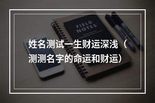 姓名测试一生财运深浅（测测名字的命运和财运）