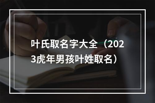 叶氏取名字大全（2023虎年男孩叶姓取名）