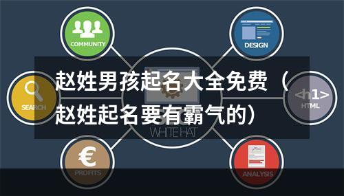 赵姓男孩起名大全免费（赵姓起名要有霸气的）