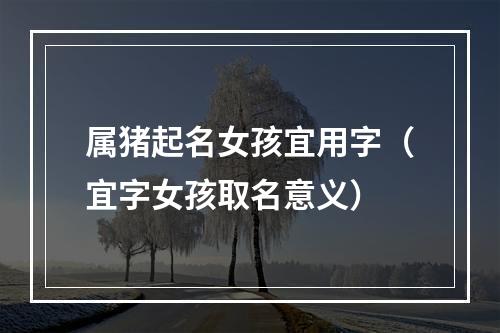 属猪起名女孩宜用字（宜字女孩取名意义）