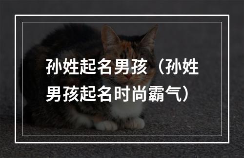 孙姓起名男孩（孙姓男孩起名时尚霸气）