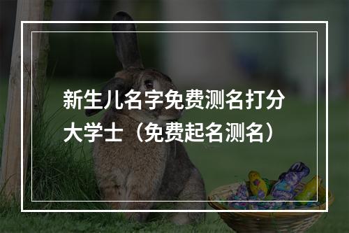 新生儿名字免费测名打分大学士（免费起名测名）