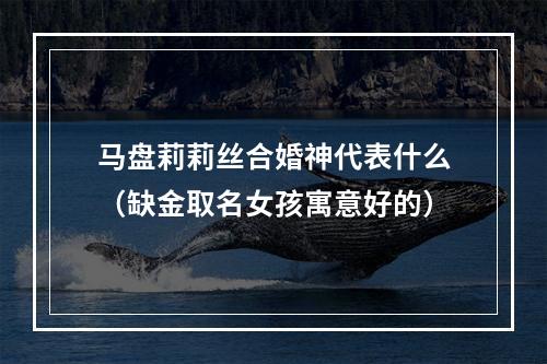 马盘莉莉丝合婚神代表什么（缺金取名女孩寓意好的）