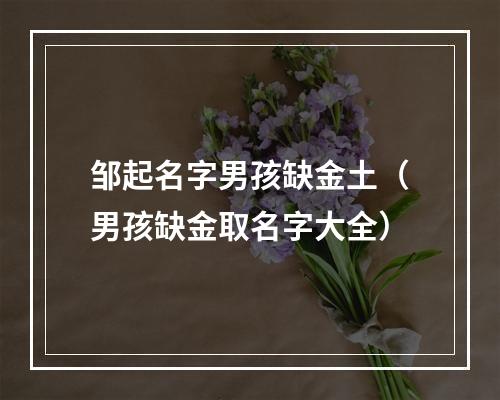 邹起名字男孩缺金土（男孩缺金取名字大全）