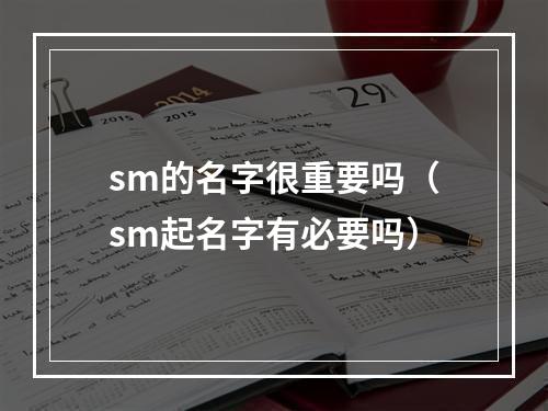sm的名字很重要吗（sm起名字有必要吗）