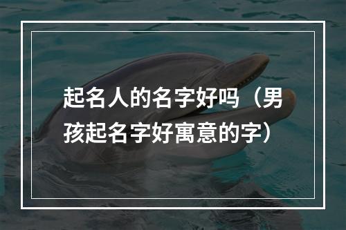起名人的名字好吗（男孩起名字好寓意的字）