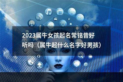 2023属牛女孩起名常铭昔好听吗（属牛起什么名字好男孩）