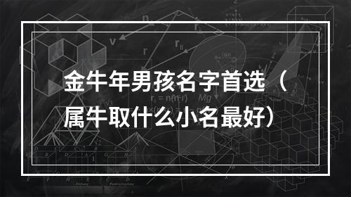 金牛年男孩名字首选（属牛取什么小名最好）