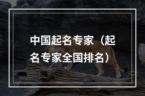 中国起名专家（起名专家全国排名）