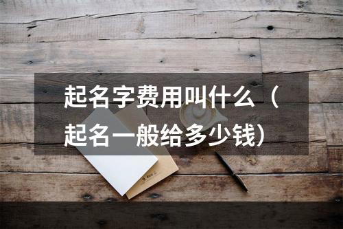 起名字费用叫什么（起名一般给多少钱）