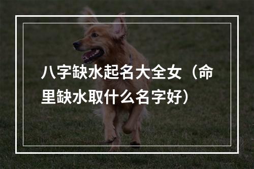 八字缺水起名大全女（命里缺水取什么名字好）